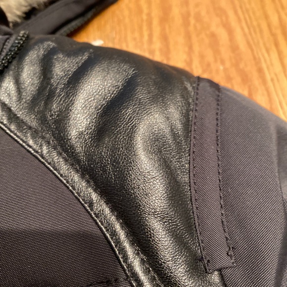 Rudsak black coat with fur and leather - Picture 8 of 8